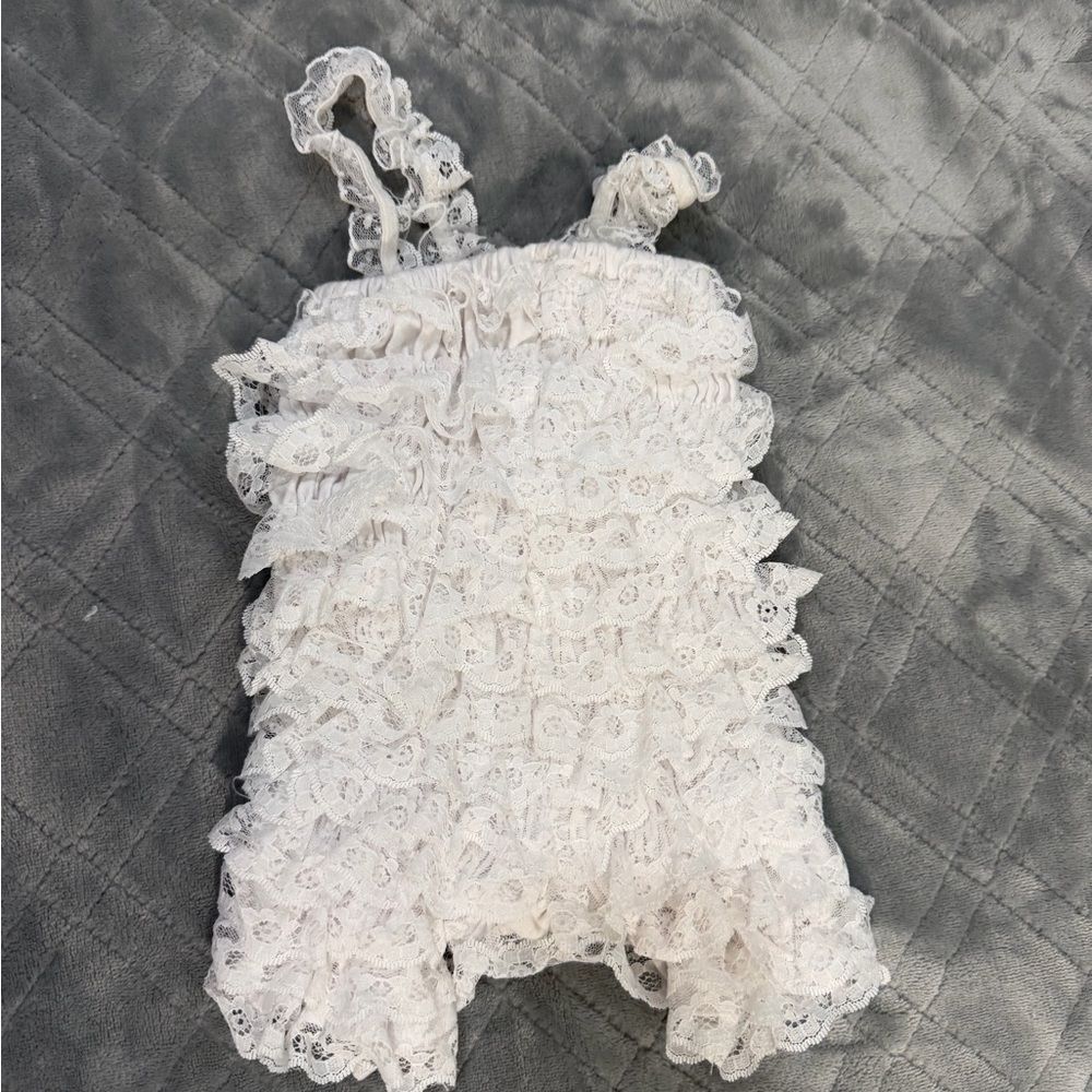 Source Unknown White Lace Kids One Piece
